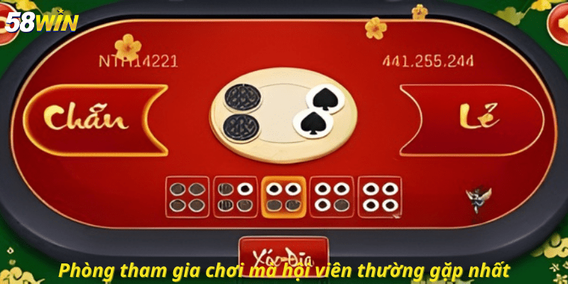 Phòng tham gia chơi mà hội viên thường gặp nhất